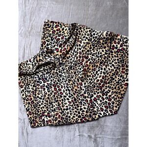 Jones‎ Wear Studio Womens Leopard Print Midi Skirt Elastic Waist M IndieSleeze